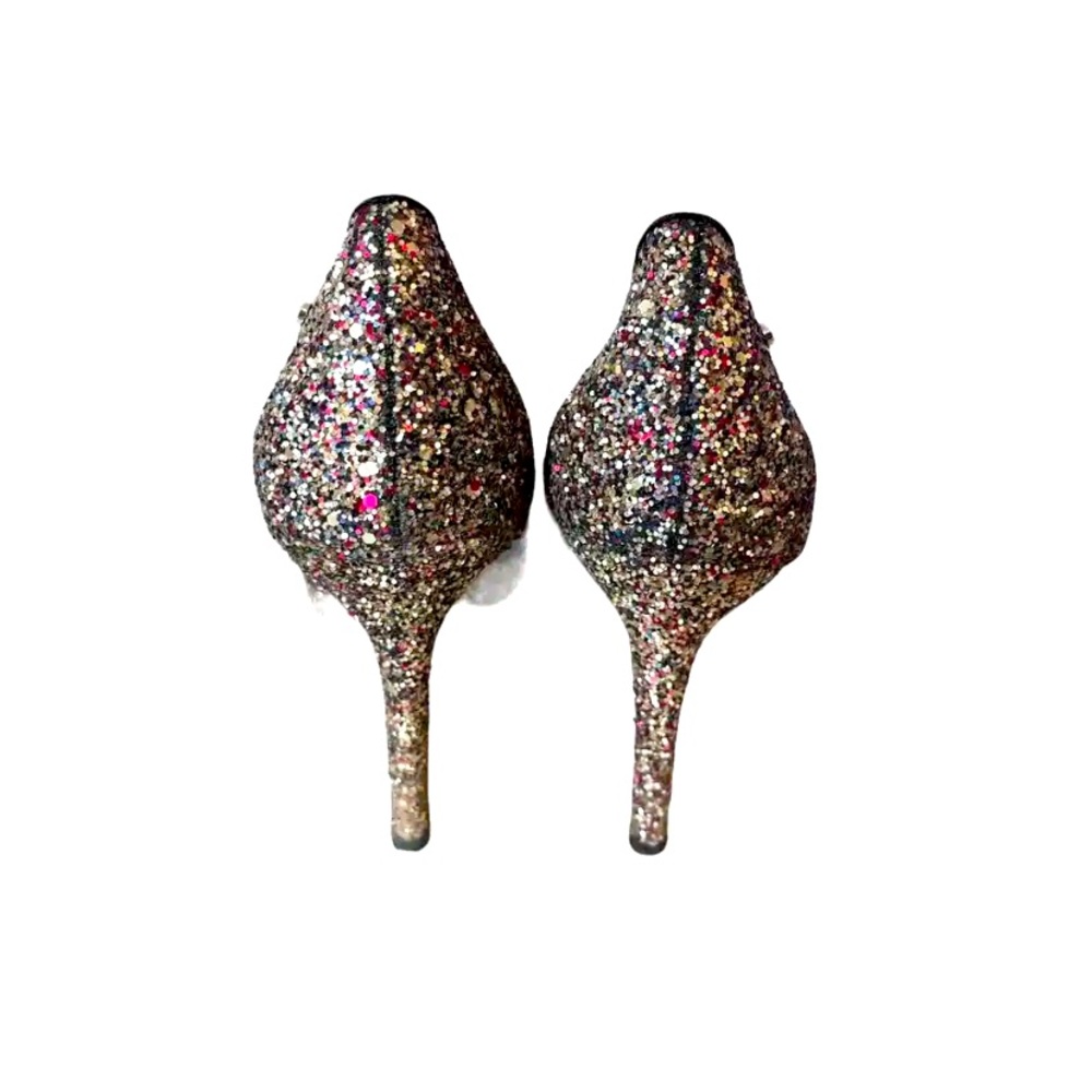 Sam Edelman Harriet glitter beading bow heels 7 Homecoming sorority rush - Picture 3 of 6